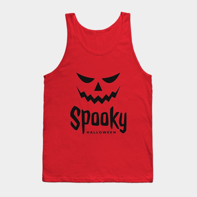 A Smile Spooky Face Halloween Tank Top by BadrBrand